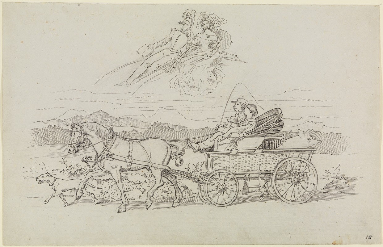 Poesie und Prosa by Moritz von Schwind, 1847-1850 — digital art print download
