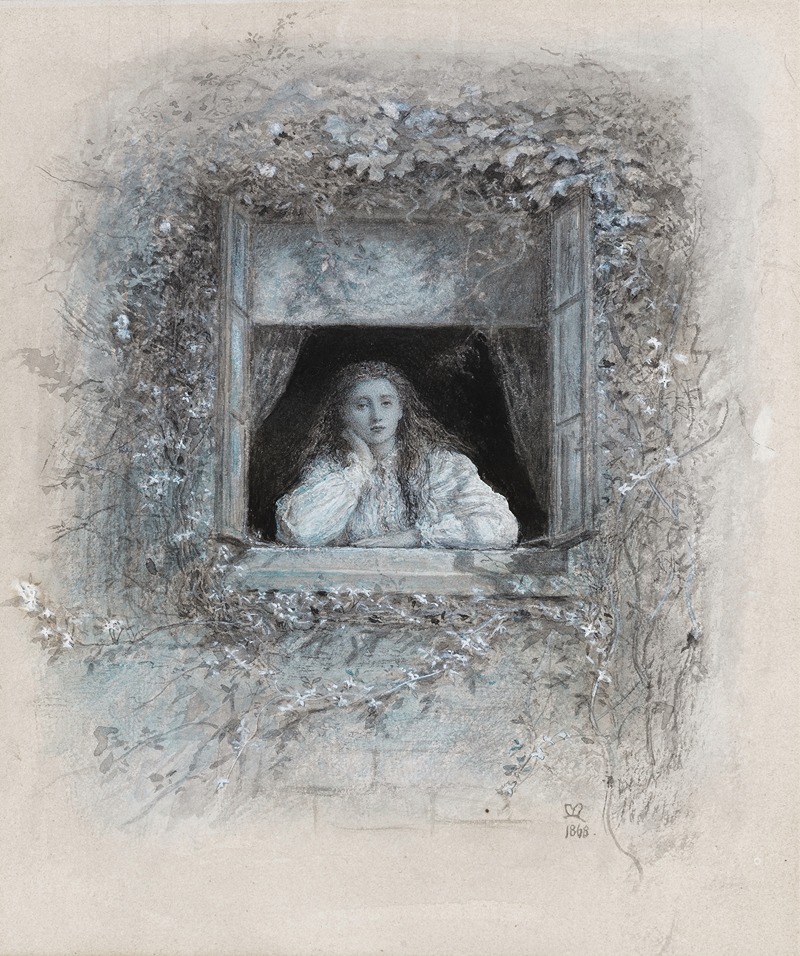 A Reverie by Sir John Everett Millais — digital art print download