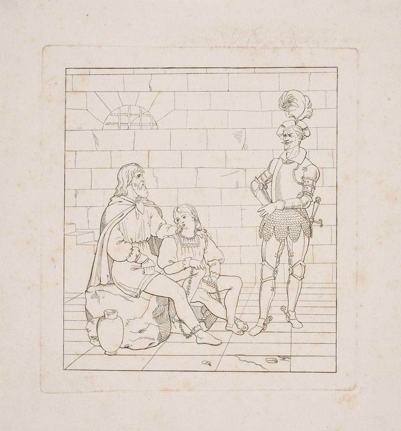 Valdemar Sejr og hans sønner i fængslet — Adam Müller