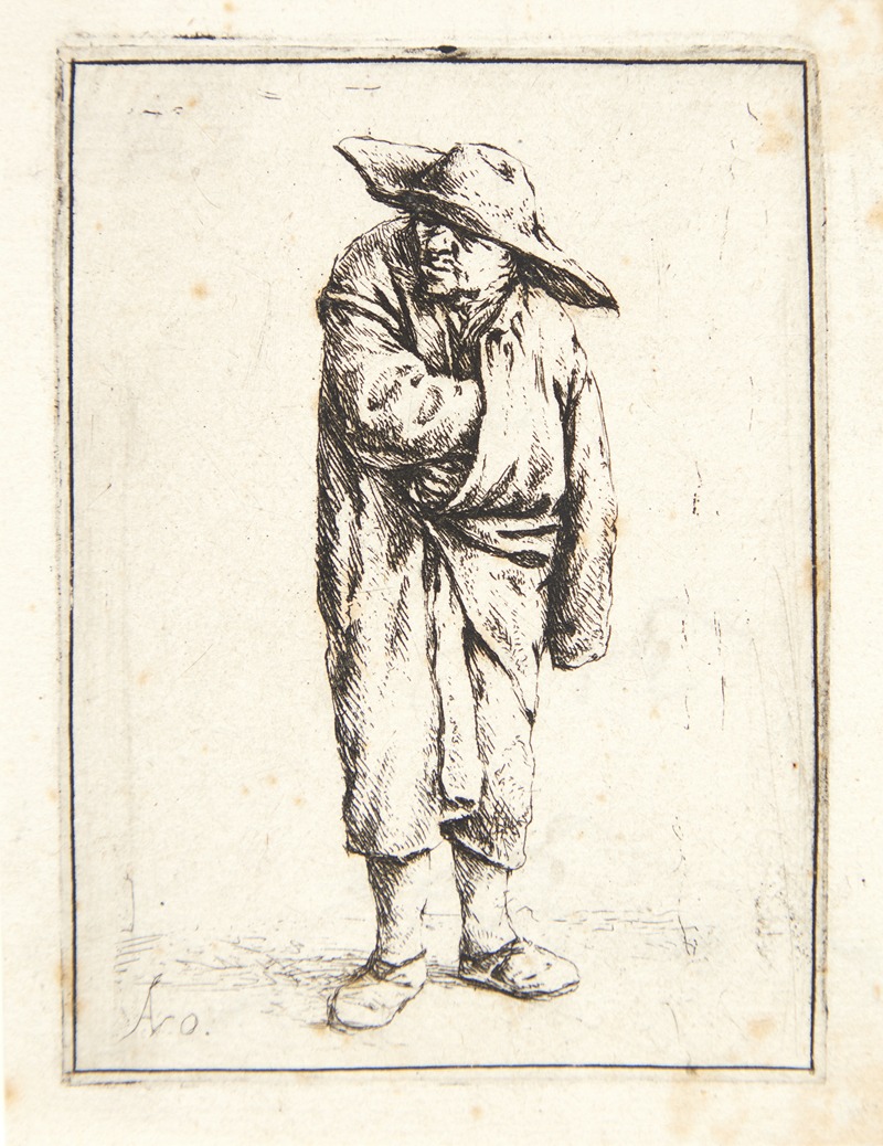 Farmer with one hand in his coat by Адриан ван Остаде, 1638 — digital art print download