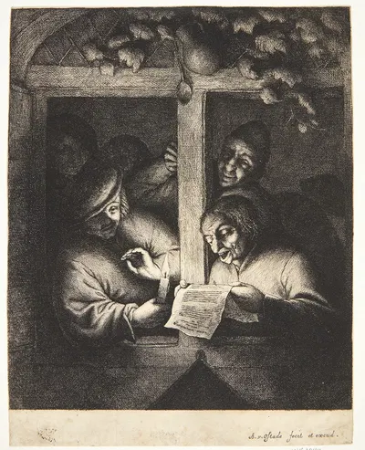 The singers by Adriaen van Ostade, 1667 — digital art print download