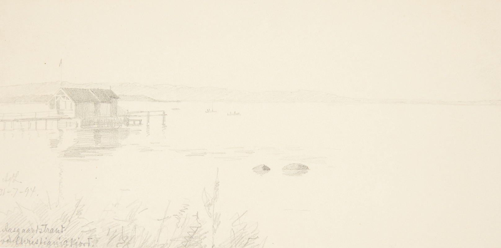 Aalsgaard strand ved Christianiafjord — Agnes Lunn