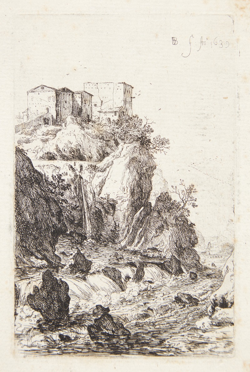 Vandfald nær Ponte della Trave — Bartholomeus Breenbergh