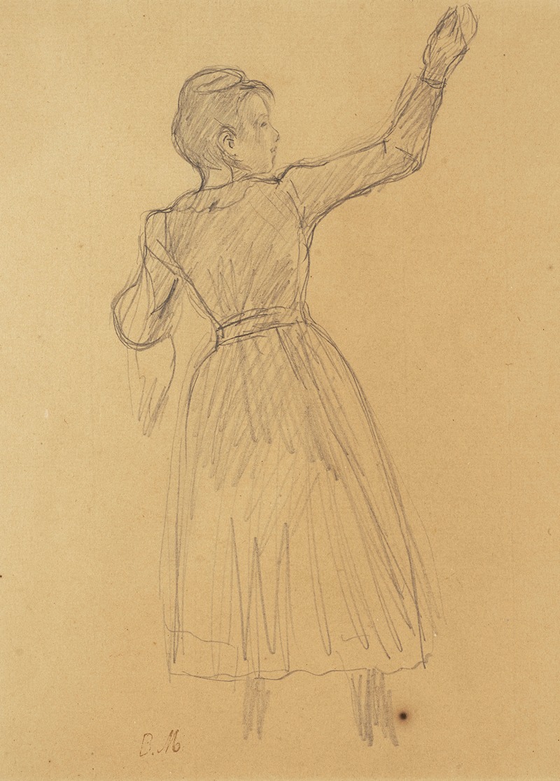Étude pour 'La cueillette des orange' — Berthe Morisot