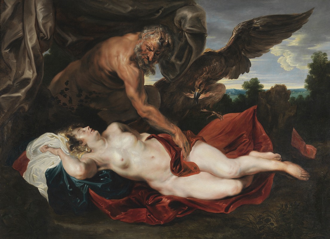 Jupiter and Antiope by Антоний ван Дейк — digital art print download