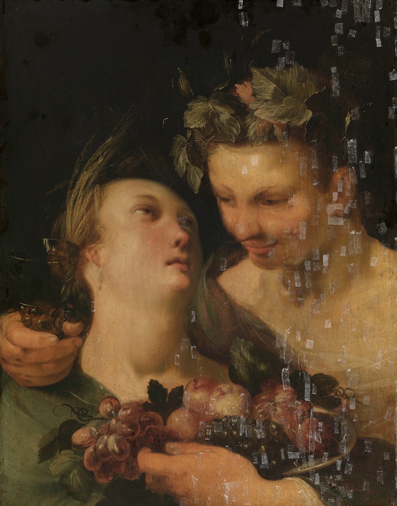 Ceres and Bacchus by Корнелис Корнелисз ван Харлем — digital art print download