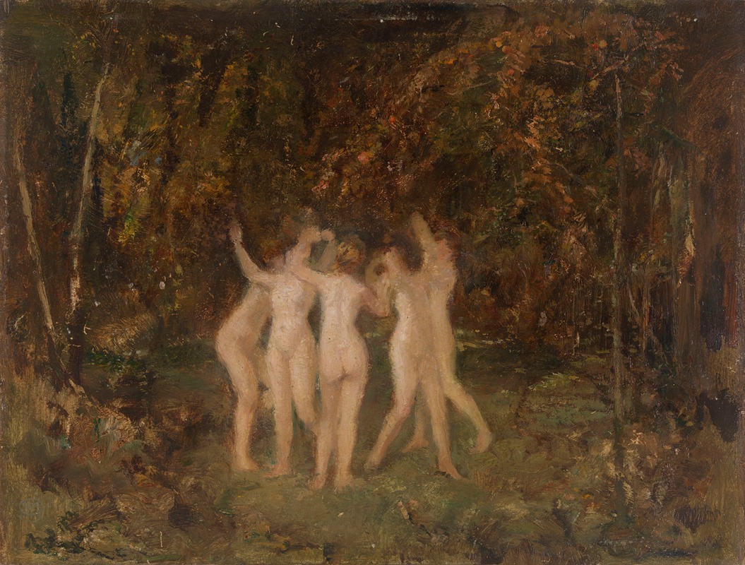Nymphs in the Forest by Ипполит Буленжер — digital art print download
