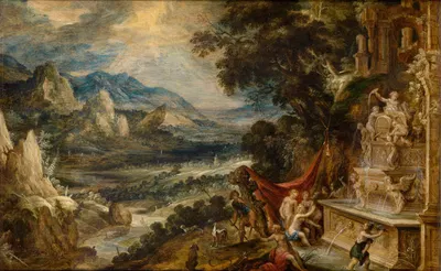 Landscape with Diana and Actaeon by Kerstiaen de Keuninck — digital art print download
