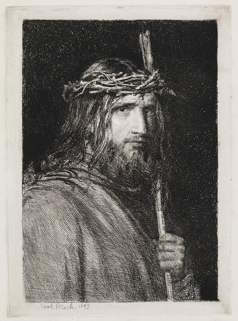 Den tornekronede Kristus by Карл Блох, 1882 — digital art print download
