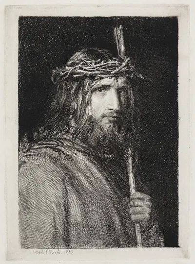 Den tornekronede Kristus by Карл Блох, 1882 — digital art print download
