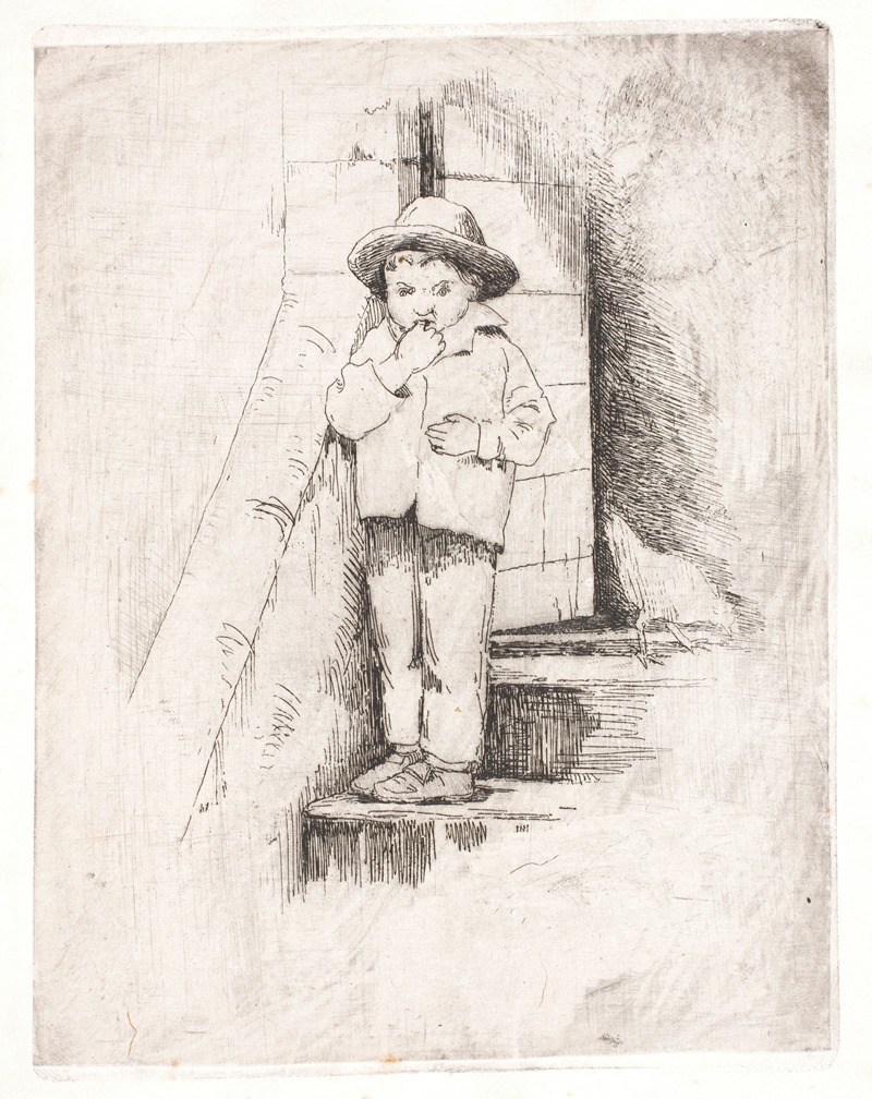 The boy on the stairs by Карл Блох, 1868 — digital art print download