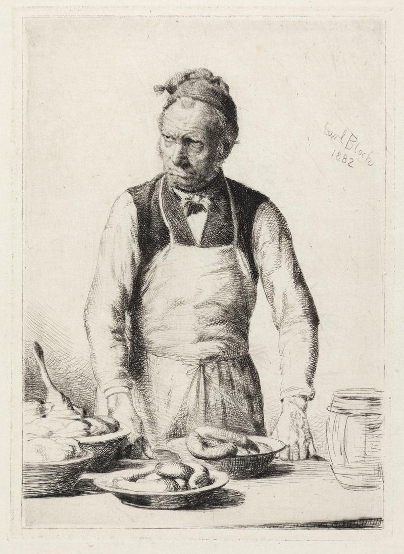 Spækhøkeren bag sin disk by Карл Блох, 1882 — digital art print download