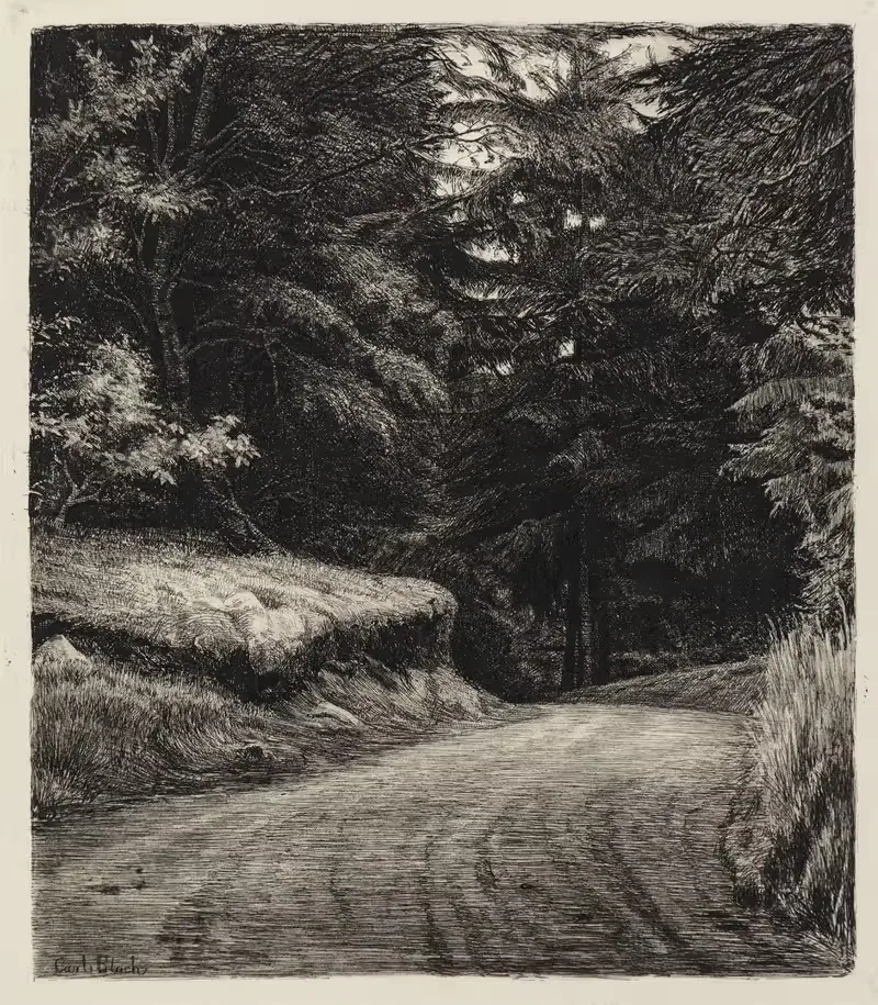 Дорога в Грансковене by Карл Блох, 1885 — digital art print download