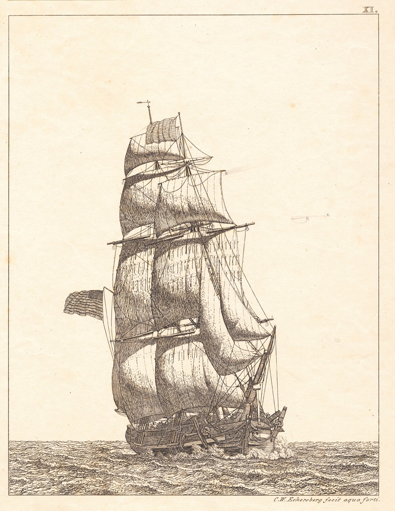 En nordamerikansk brig 2 — Christoffer Wilhelm Eckersberg