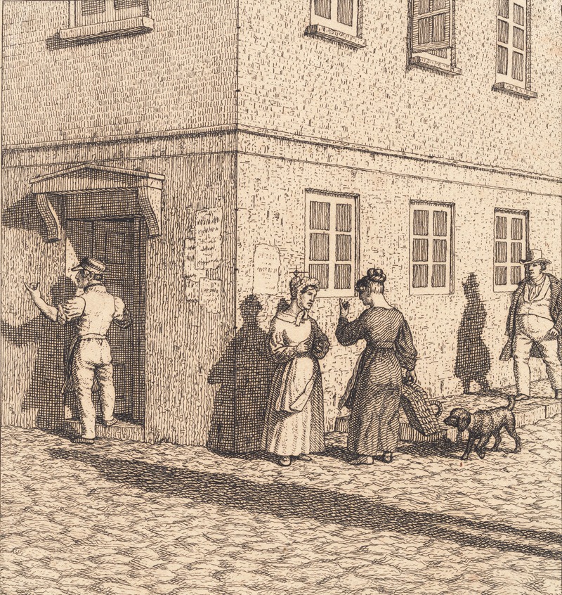 Et gadehjørne Illustration til Linearperspectiven , Tavle VII — Christoffer Wilhelm Eckersberg