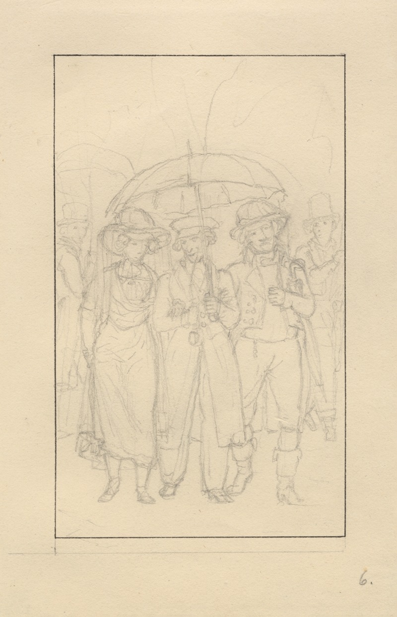 Scene fra De Uadskillelige by Кристоффер Вильгельм Эккерсберг, 1827 — digital art print download