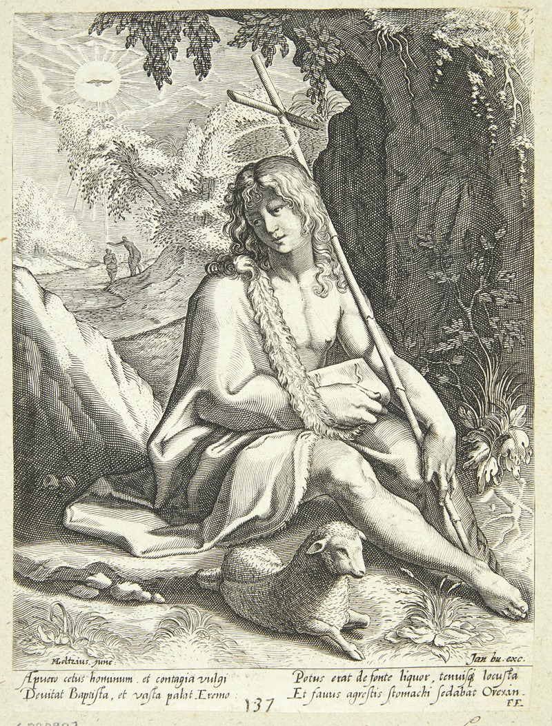 Johannes Døberen i ørkenen — Conrad Goltzius