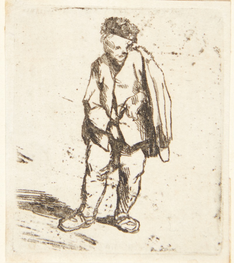 Stående mand med en kort kappe — Cornelis Pietersz. Bega