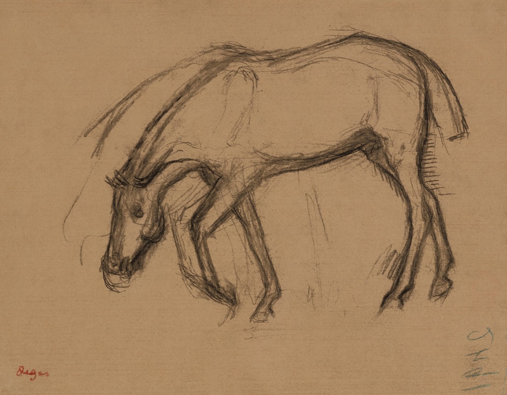 Après la course; cheval rentrant au pesage — Edgar Degas