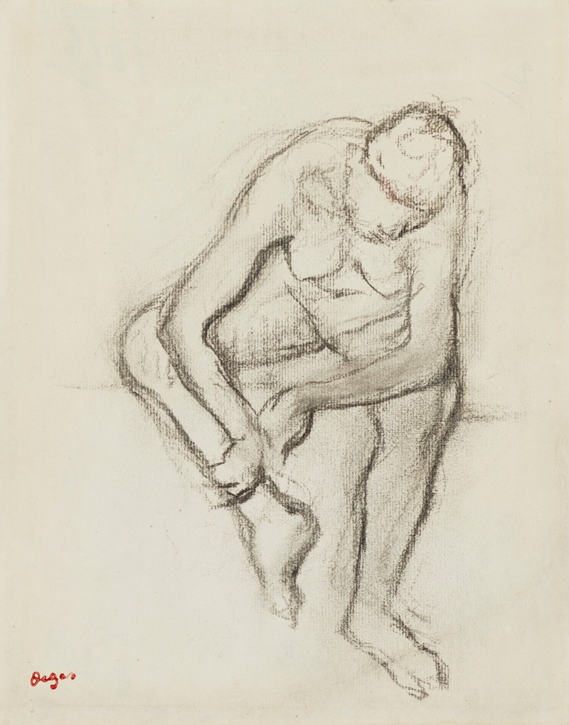 Femme nue, assise — Edgar Degas