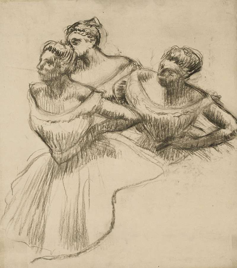 Trois danseuses by Эдгар Дега, 1896 — digital art print download