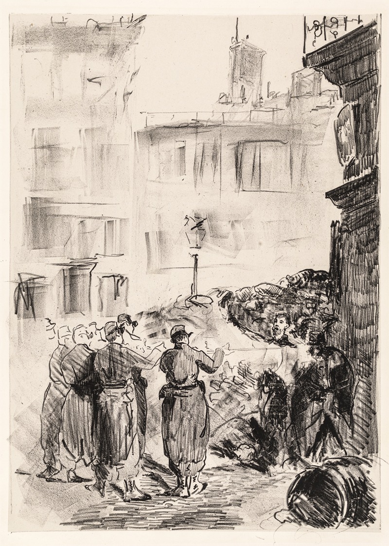 La barricade Scéne de la Commune de Paris — Édouard Manet