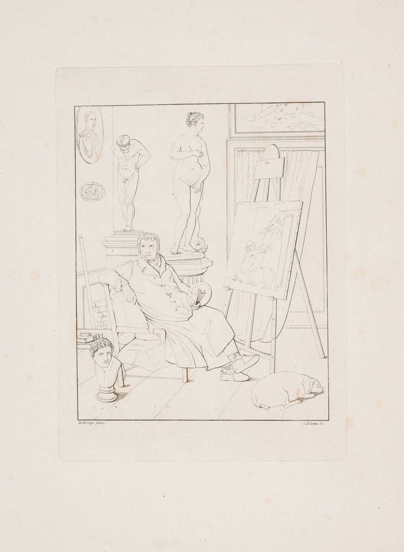 CA Lorentzen i sit atelier by Carl Edvard Sonne, 1827 — digital art print download