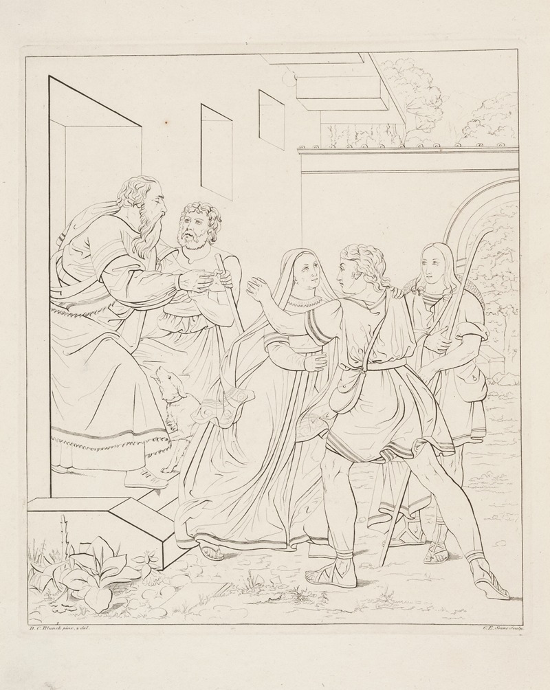 Scene af Tobias` Historie by Carl Edvard Sonne, 1826 — digital art print download