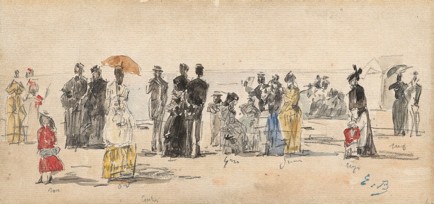 Crinolines sur la plage by Eugène Boudin, 1868 — digital art print download