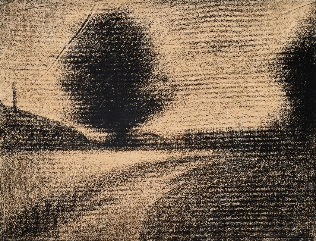 Arbre et route by Жорж Сёра — digital art print download