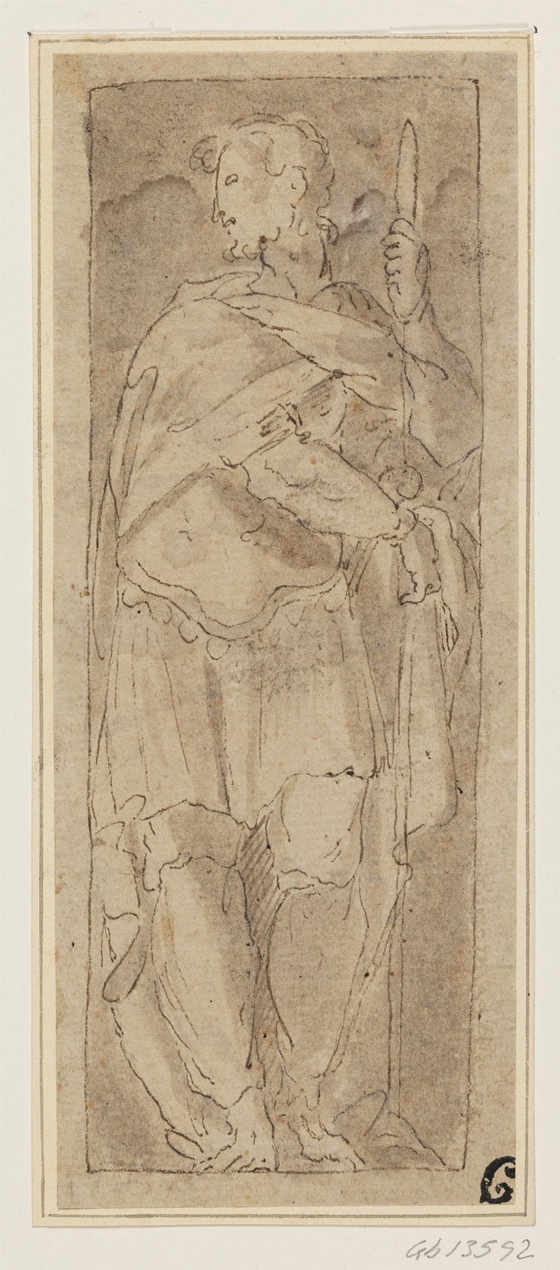 Stående soldat med lanse by Giovanni Battista Rovere — digital art print download