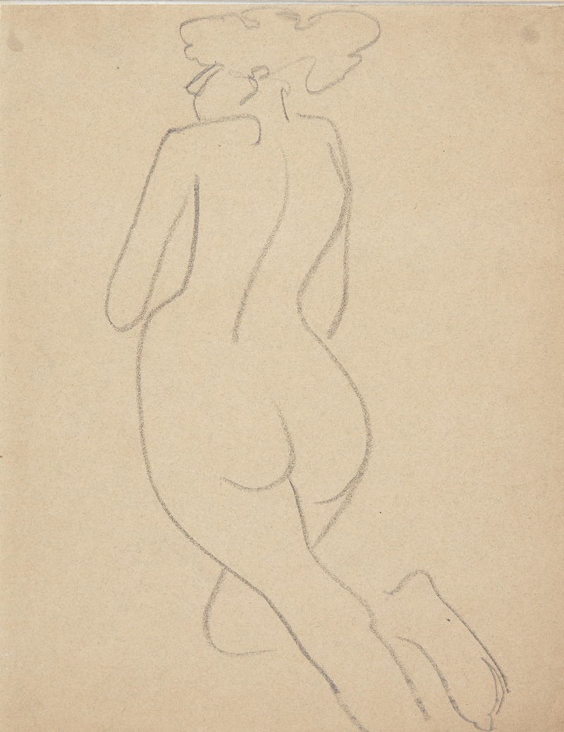 Model set fra ryggen by Харальд Гирсинг — digital art print download
