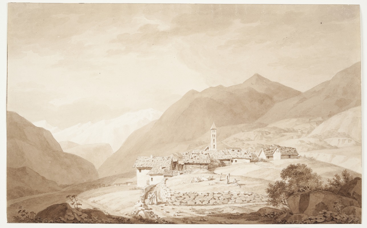 Landsbyen Airolo i Alperne — Johan Ludvig Lund