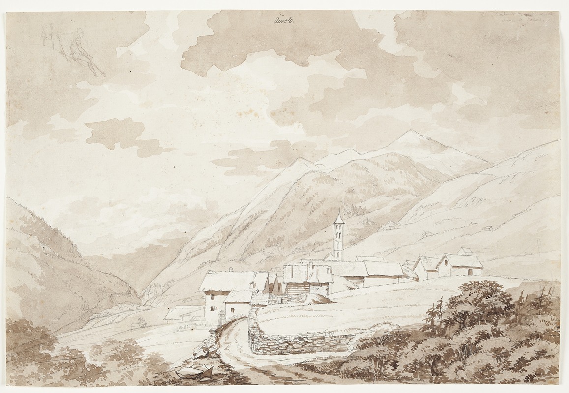 Landsbyen Airolo i Alperne — Johan Ludvig Lund