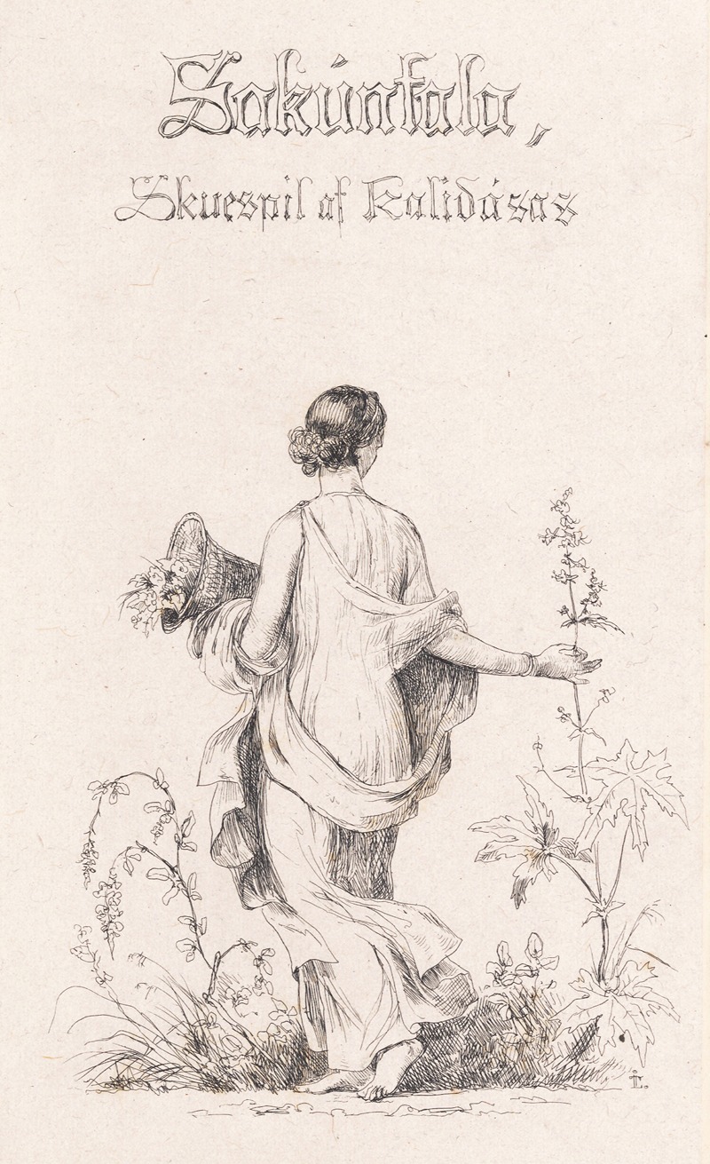Blomstersamlerske by Йохан Томас Лундбю, 1844 — digital art print download