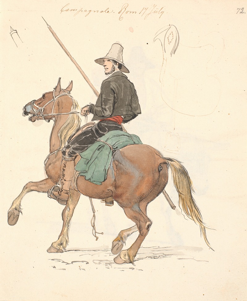 Campagnole til hest by Йохан Томас Лундбю, 1846 — digital art print download
