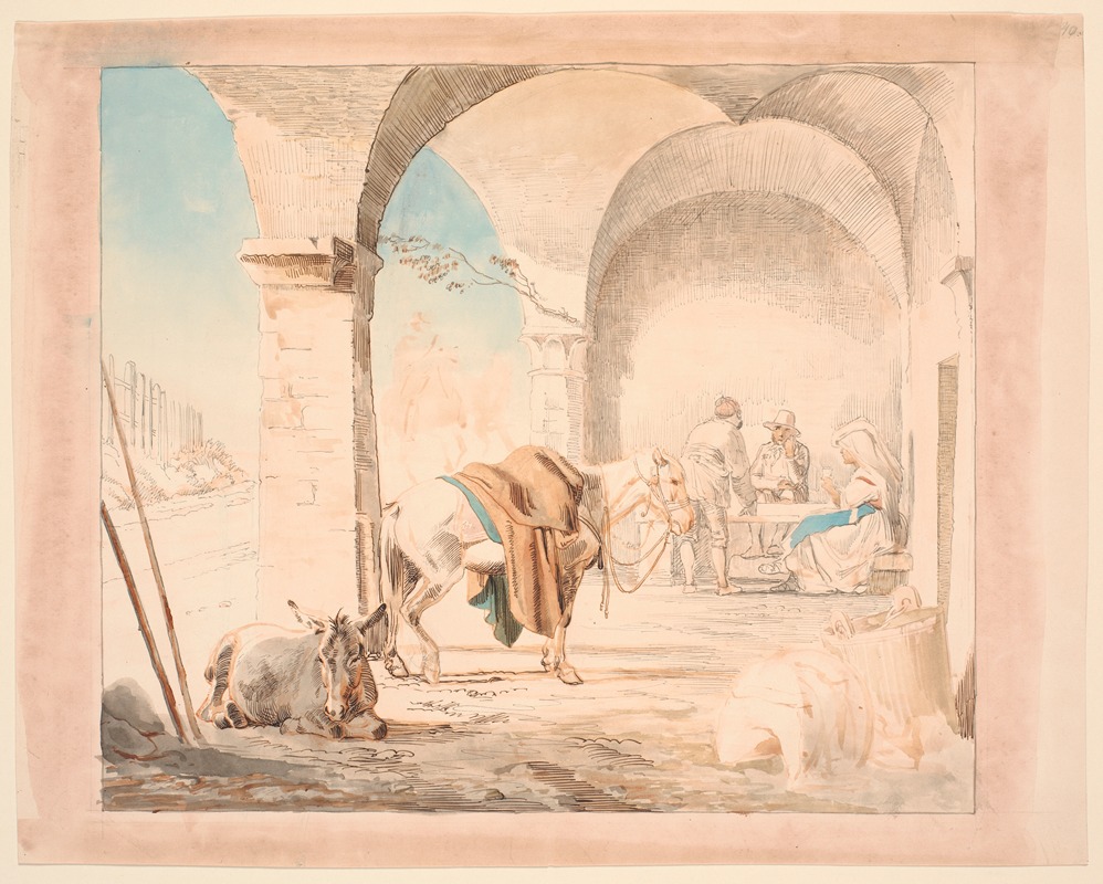 Scene fra et osteri by Йохан Томас Лундбю, 1845 — digital art print download