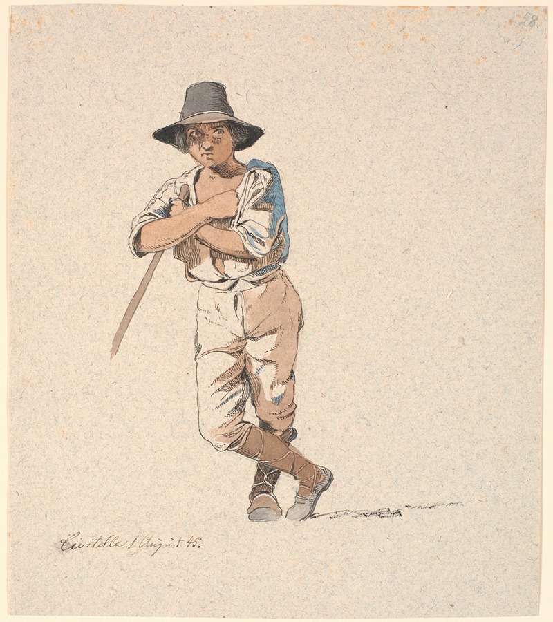 Stående hyrdedreng by Йохан Томас Лундбю, 1845 — digital art print download