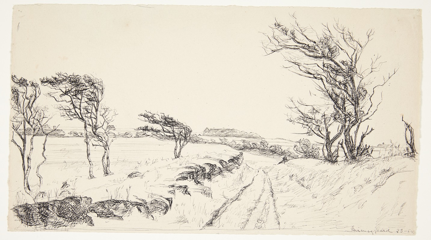 Landskab Breininggaard by Johanne Krebs, 1900 — digital art print download