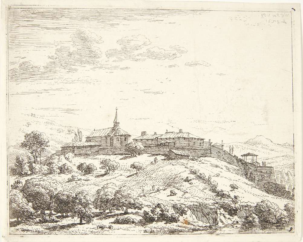 En by på en bakketop — Karel Dujardin