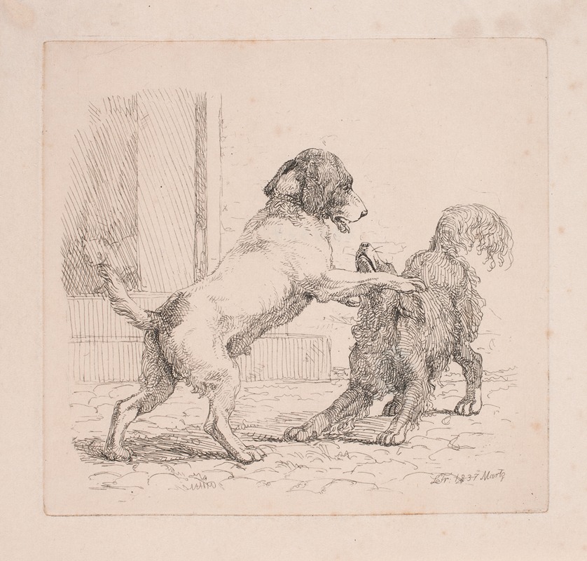 To legende hunde by Лоренц Фрёлих, 1837 — digital art print download