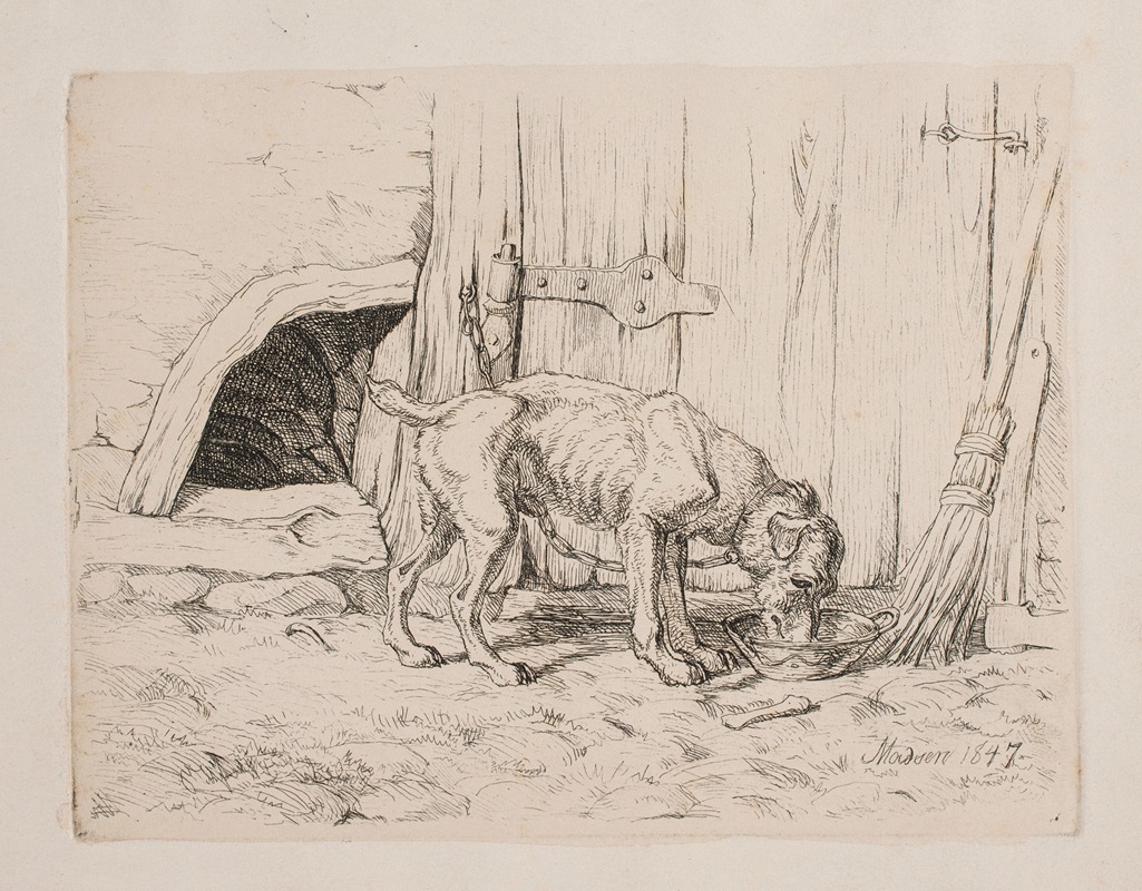AP, En lænkehund by Madsen, 1847 — digital art print download
