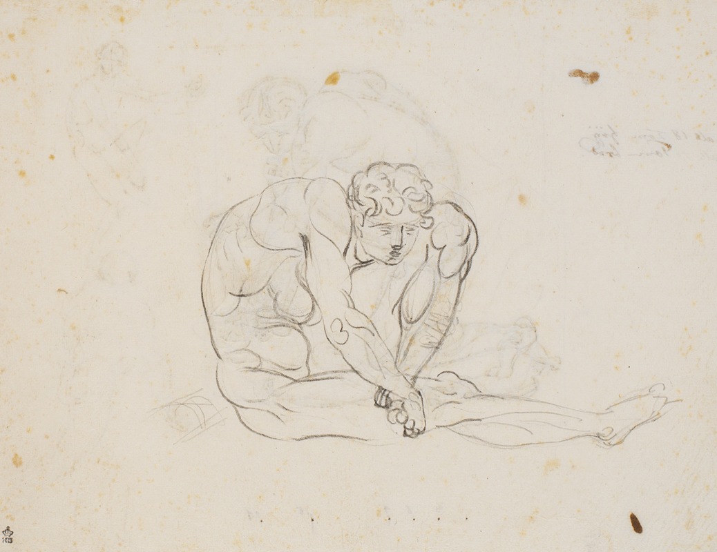 Udkast til Filoktet-figuren — Nicolai Abildgaard