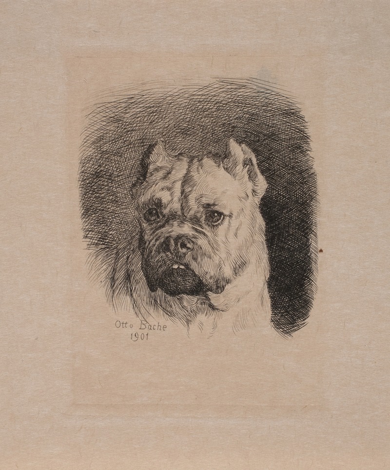 Et hundehoved by Отто Бахе, 1901 — digital art print download