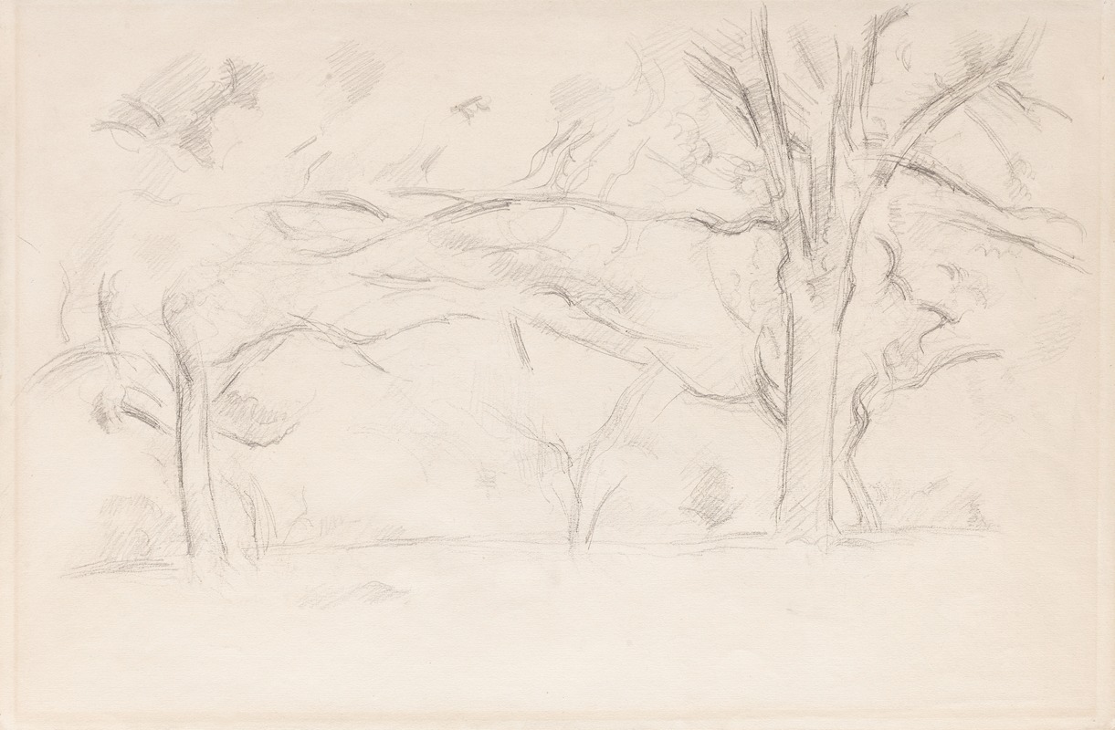 Arbres au Jas de Bouffan by Поль Сезанн — digital art print download