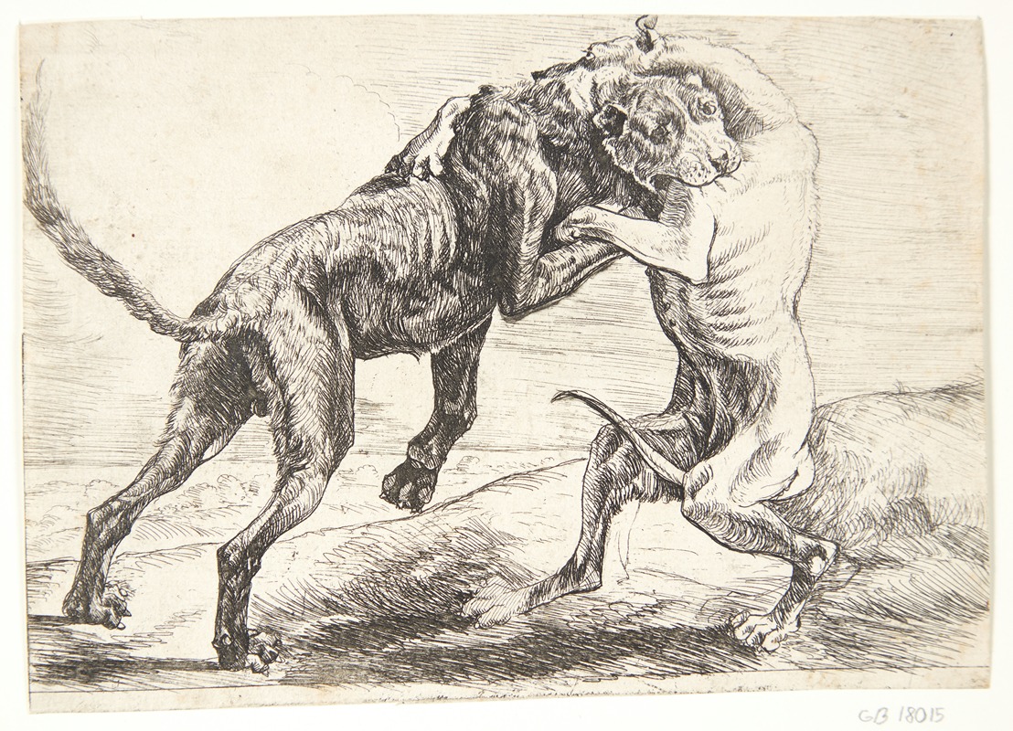 To hunde der kæmper by Paulus van Hillegaert II, 1654 — digital art print download