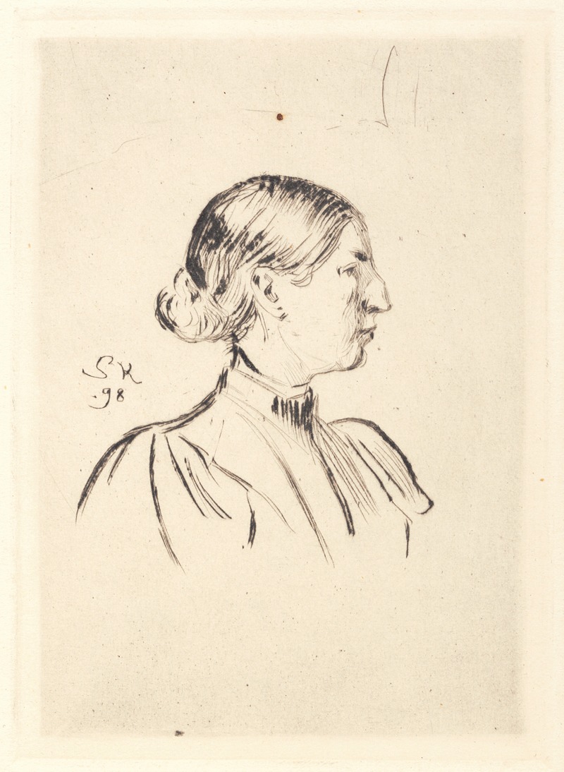 Portræt af Anna Ancher, profil — Peder Severin Krøyer