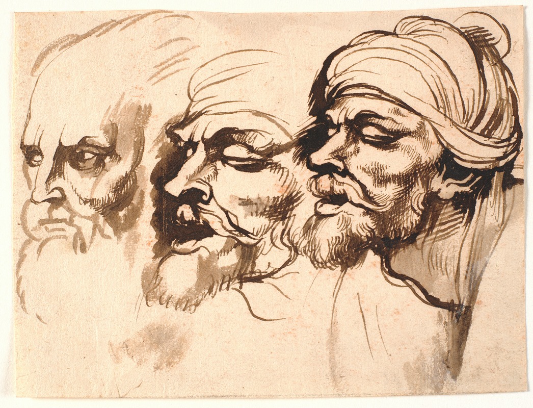 Three male heads by Петер Пауль Рубенс — digital art print download