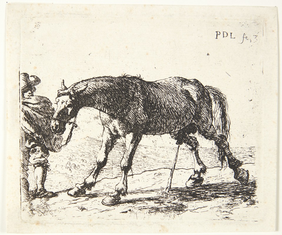 En pissende hest by Питер ван Лаер — digital art print download