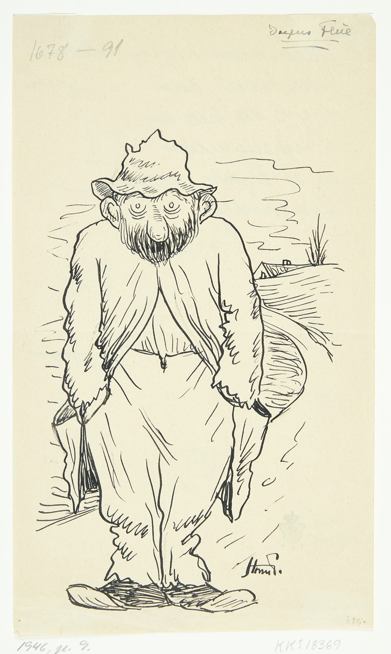 Blad til Dagens flue by Роберт Шторм Петерсен, 1946 — digital art print download